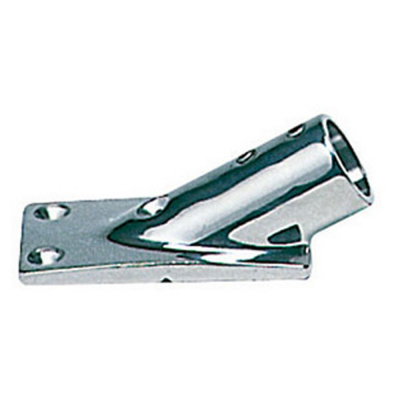 Platine inox rectangle - 22 mm - inclinée 30°