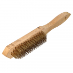 Reference : BRO0031 - Brosse métalique avec fil de laiton - 120 x 20 mm - 4 rangées