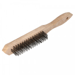 Reference : BRO0041 - Brosse métalique avec fil d'acier - 120 x 20 mm - 4 rangées