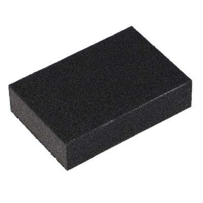 Eponge abrasive 4 faces rectangulaire - grain 40 - En blister